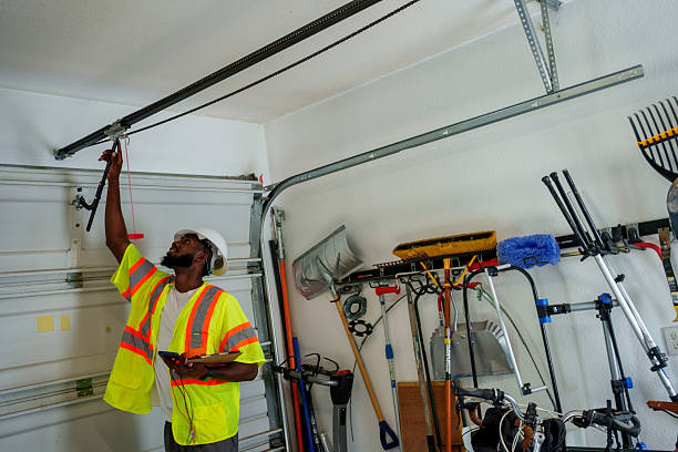 Professional Garage Door Panel Replacement technician working in Grand Prairie, TX